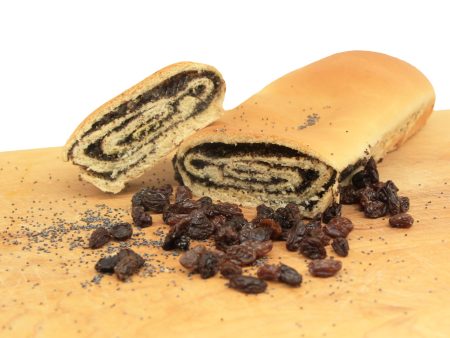 Freshly Baked Poppy Seed Roll W  Raisins For Discount