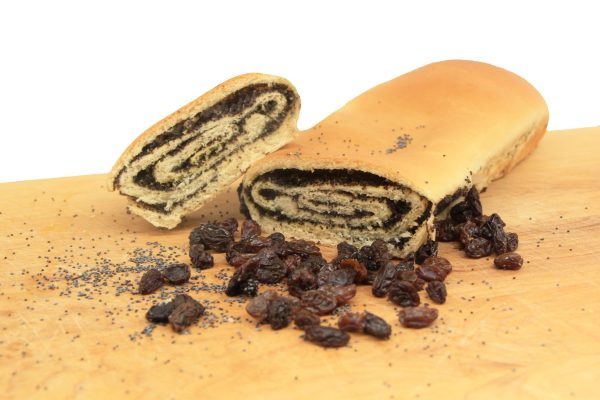 Freshly Baked Poppy Seed Roll W  Raisins For Discount