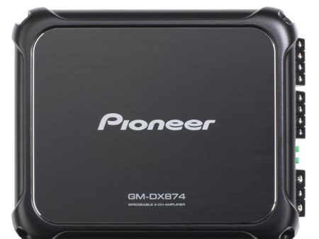 Pioneer GM-DX874 Class FD 4-Channel Bridgeable Amplifier with Gold-plated RCA Terminals, Hi-Res Audio Capable, HQ Sound Parts and Wired Bass Boost Remote Hot on Sale