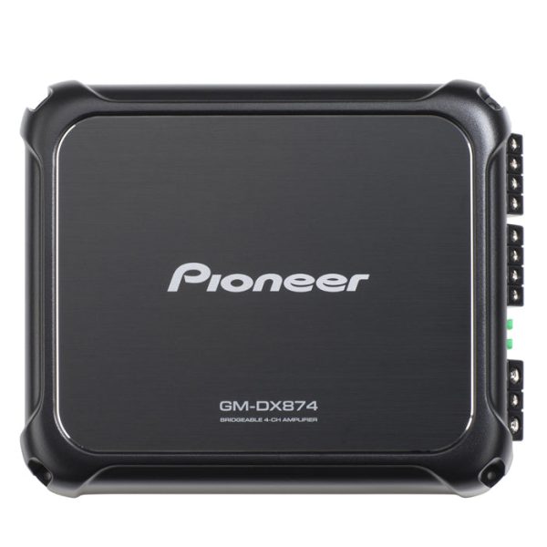 Pioneer GM-DX874 Class FD 4-Channel Bridgeable Amplifier with Gold-plated RCA Terminals, Hi-Res Audio Capable, HQ Sound Parts and Wired Bass Boost Remote Hot on Sale