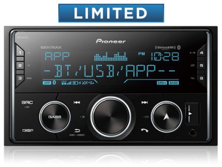 Pioneer MVH-S622BS Double DIN Digital Media Receiver with Enhanced Audio Functions, Pioneer Smart Sync App Compatibility, MIXTRAX®, Built-in Bluetooth®, and SiriusXM-Ready™ Online Sale