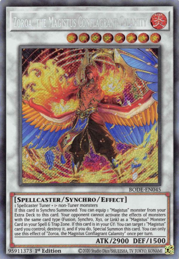 Zoroa, the Magistus Conflagrant Calamity [BODE-EN045] Secret Rare Fashion